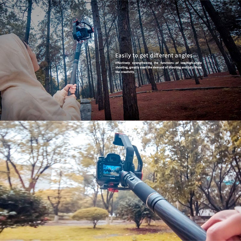 FeiyuTech Carbon Fiber Extension Bar 11 inches, Lightweight with 1/4" Hole/Screw for Smartphone/Camera Handhold Gimbal Stabilizer, Action Camera and Tripod. - Image 5